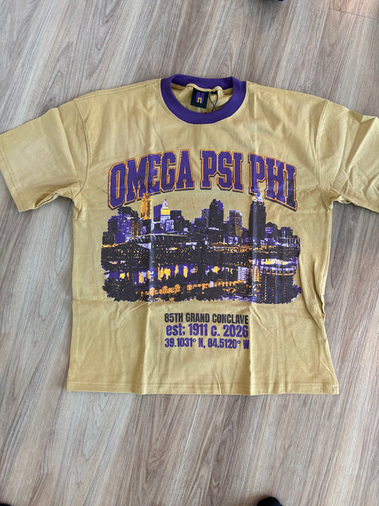 Omega Psi Phi Cincinnati Skyline Tee