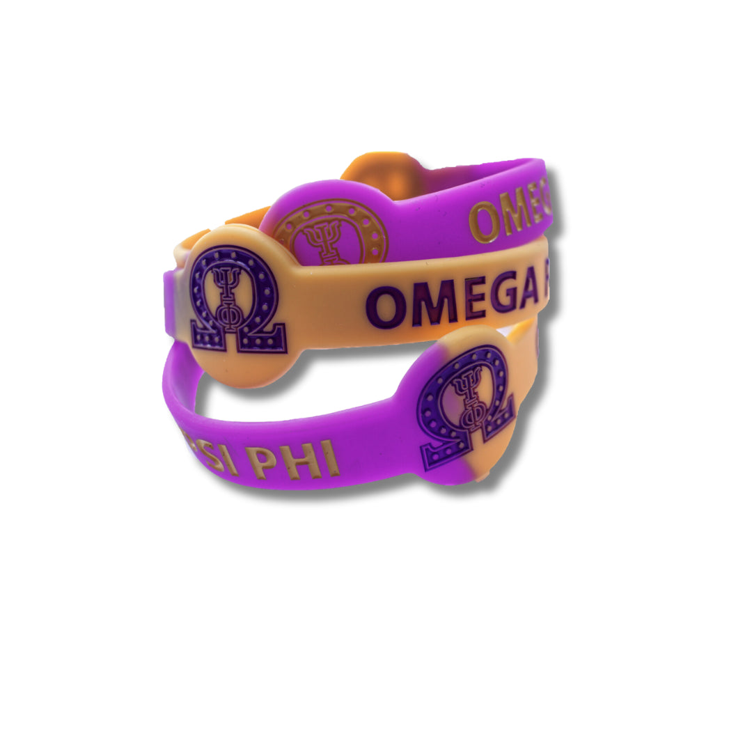 Omega Psi Phi silicone bracelets / wristbands