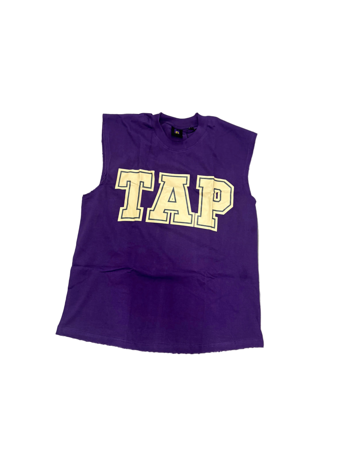 DISTRESSED TAP CUTOFF TEE
