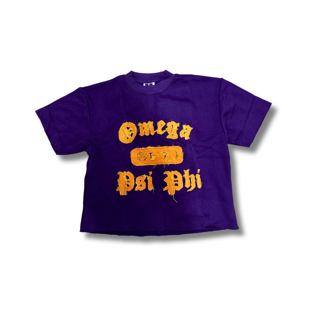 Omega Psi Phi Distressed “EST. 1911” Boxy Heavyweight Tee