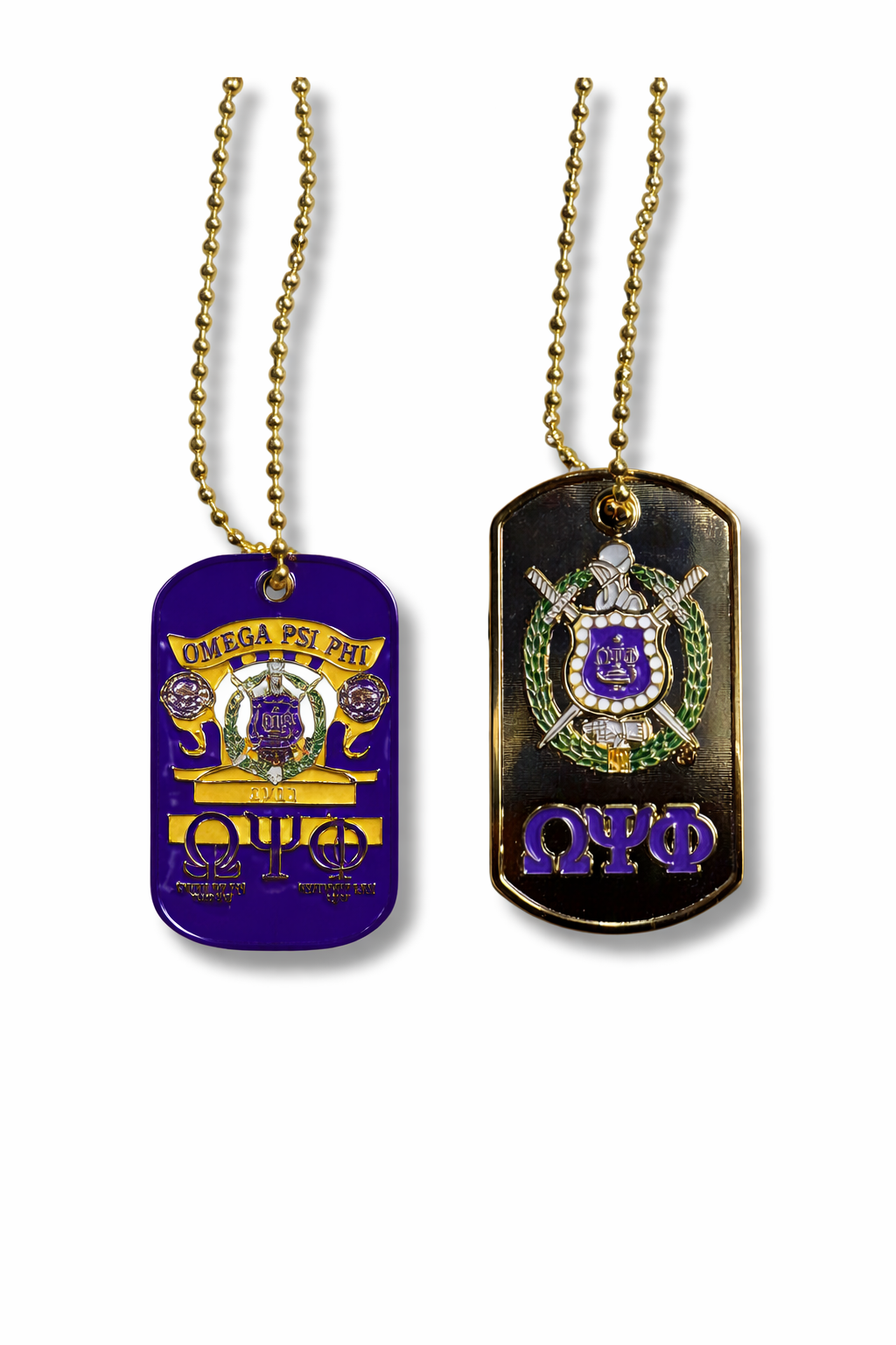 Psi Tags Omega Psi Phi Dog Tags – HH Nalia