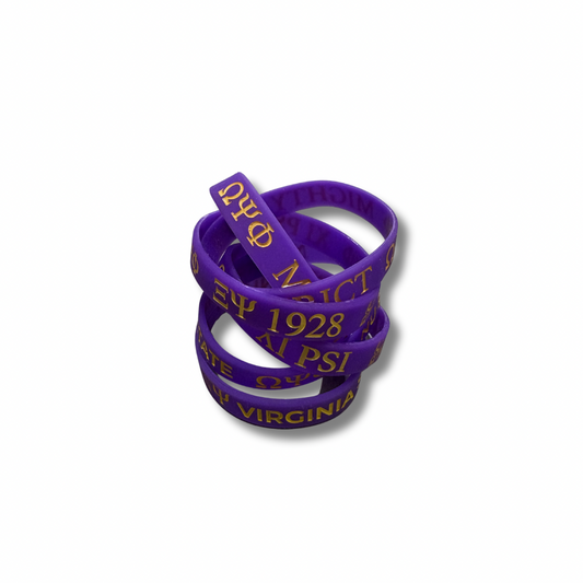 Omega Psi Phi Custom Chapter Wristbands