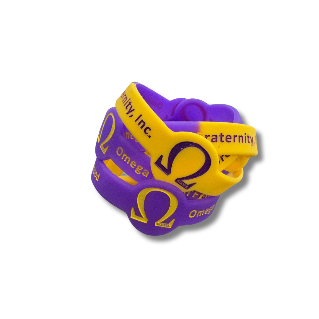 Omega Psi Phi silicone bracelets / wristbands