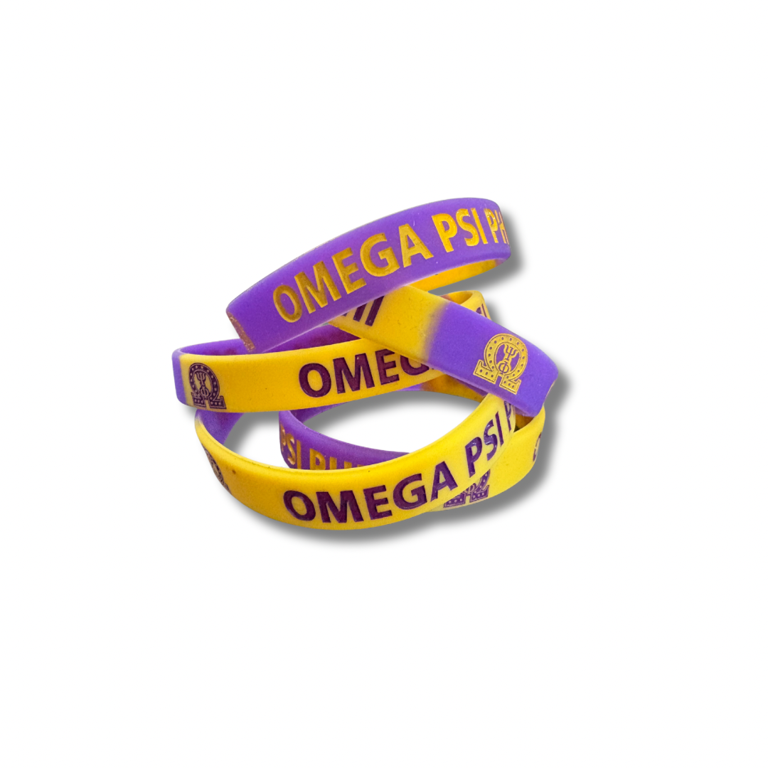 Omega Psi Phi silicone bracelets / wristbands