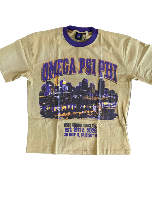 Omega Psi Phi Cincinnati Skyline Tee