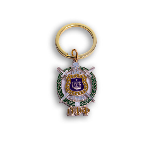 Omega Psi Phi Shield Keychains